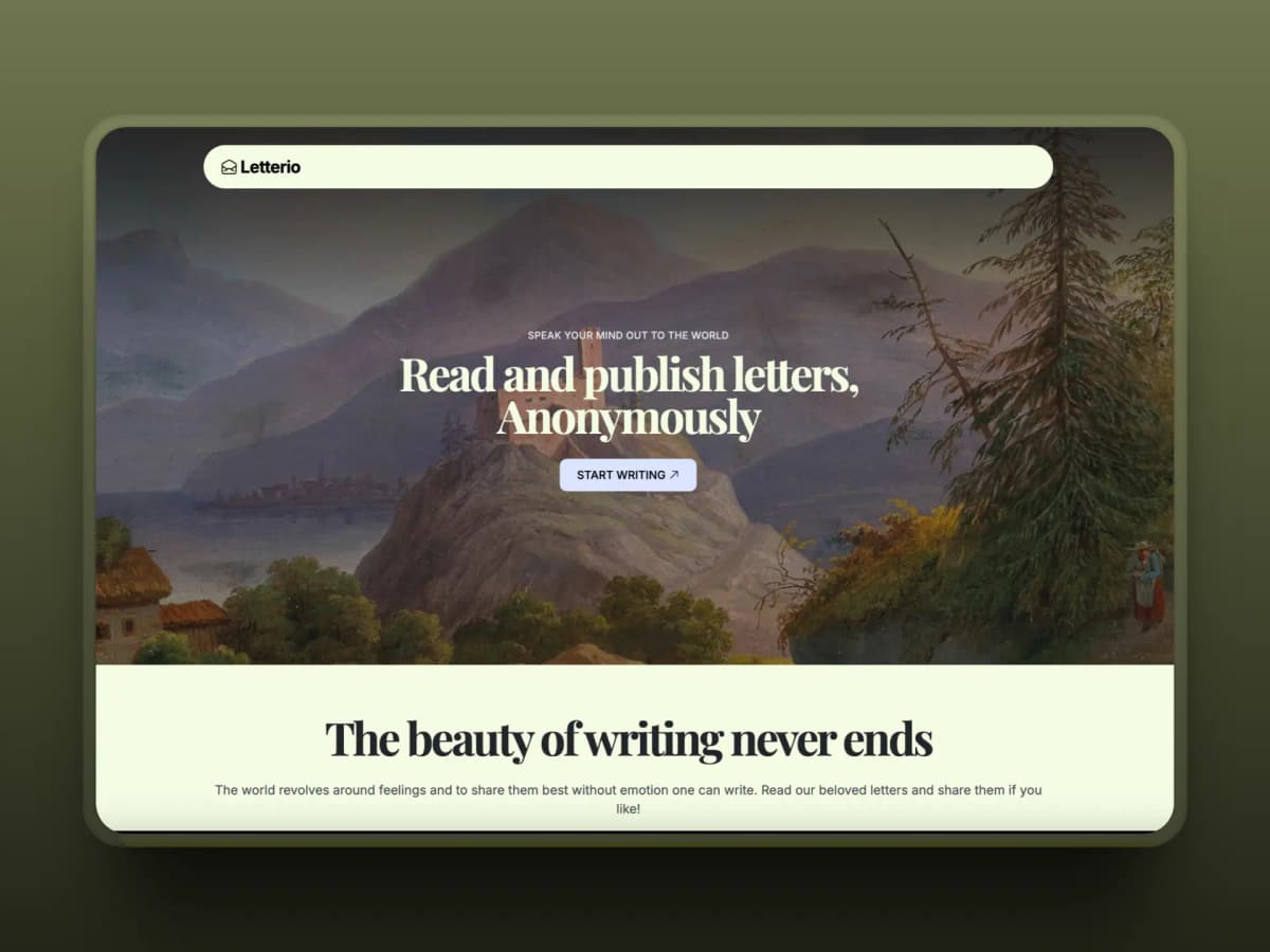 Screenshot of Letterio project