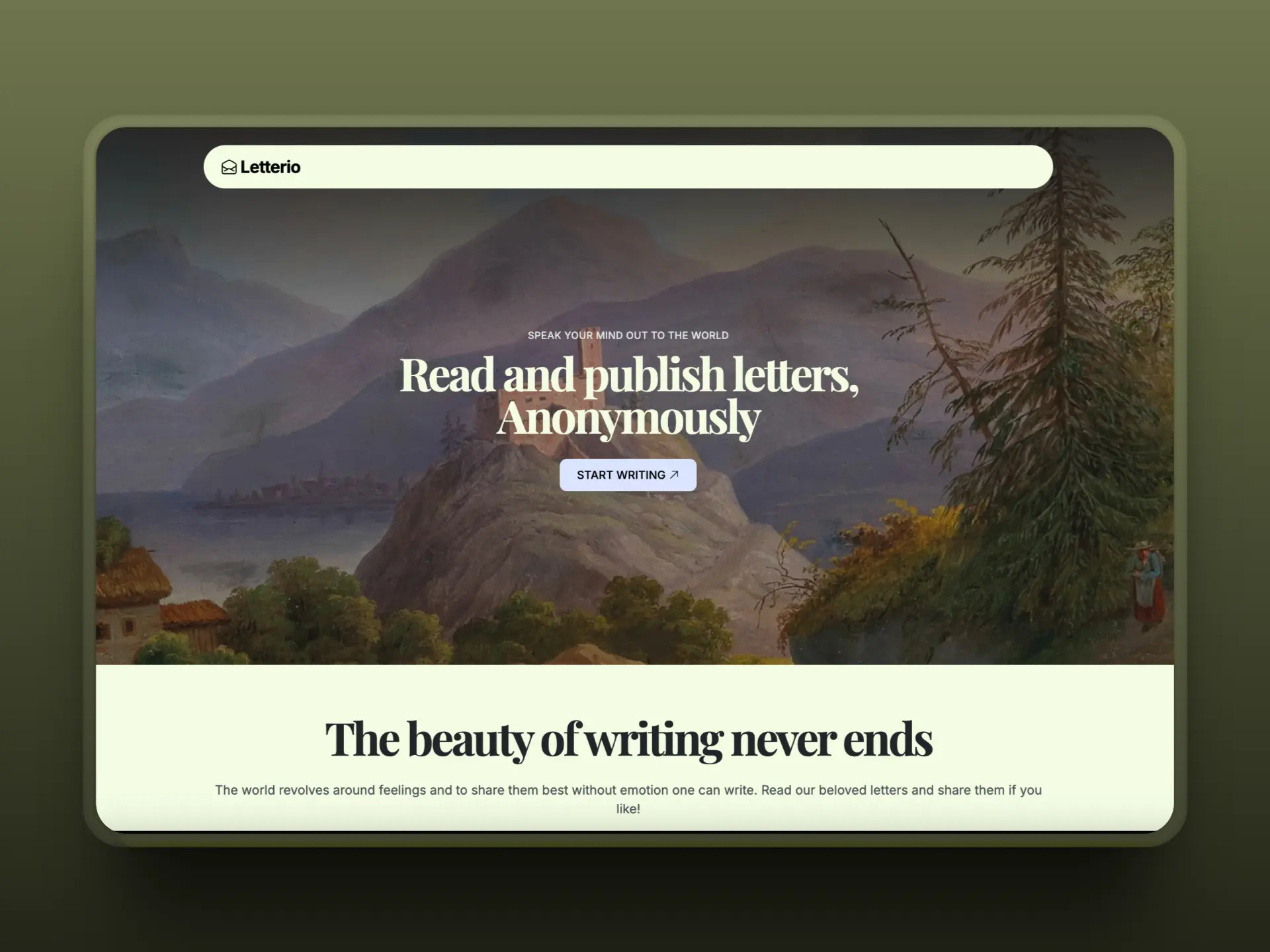 Letterio interface
